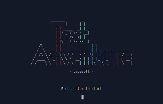 Text Adventure Title Screen