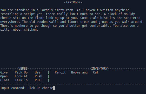 Text Adventure Screenshot